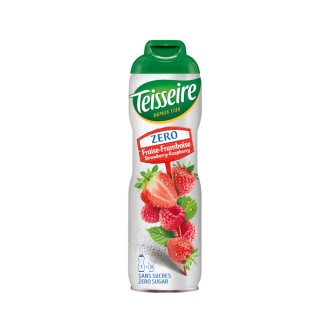 TEISSEIRE RASPBERRY STRAWBERRY ZERO 0,6 L MALINA TRUSKAWKA ZERO BIDON